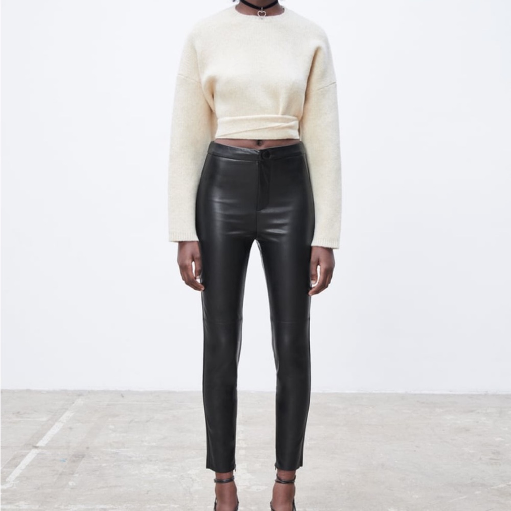 Zara faux leather leggings